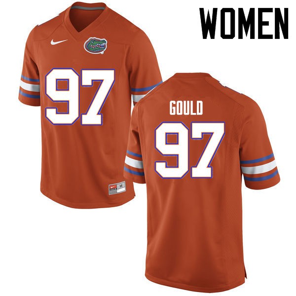 Florida Gators Women #97 Jon Gould College Football Jersey Orange
